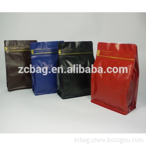 New style flat bottom standup zipper lock quad eight side seal gusset PE/PET/OPP packaging bags